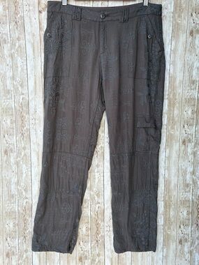 Sundance Embroidered Pants Cargo Pockets